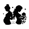 femme enceinte et bébé